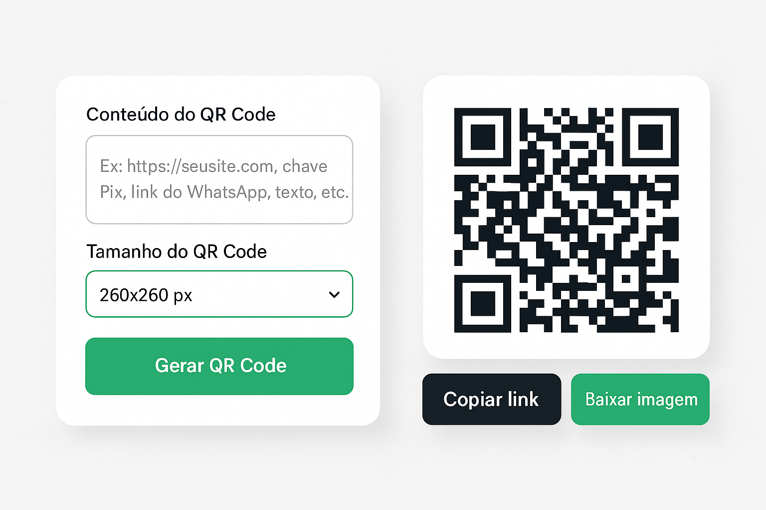Gerador de QR Code Grátis